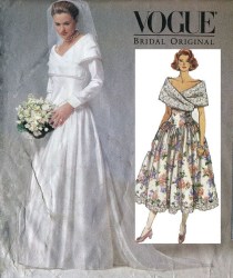 2768 VOGUE BRIDE DROP WAIST DRESS LENGTHS  PETTICOAT PATTERN 12-22